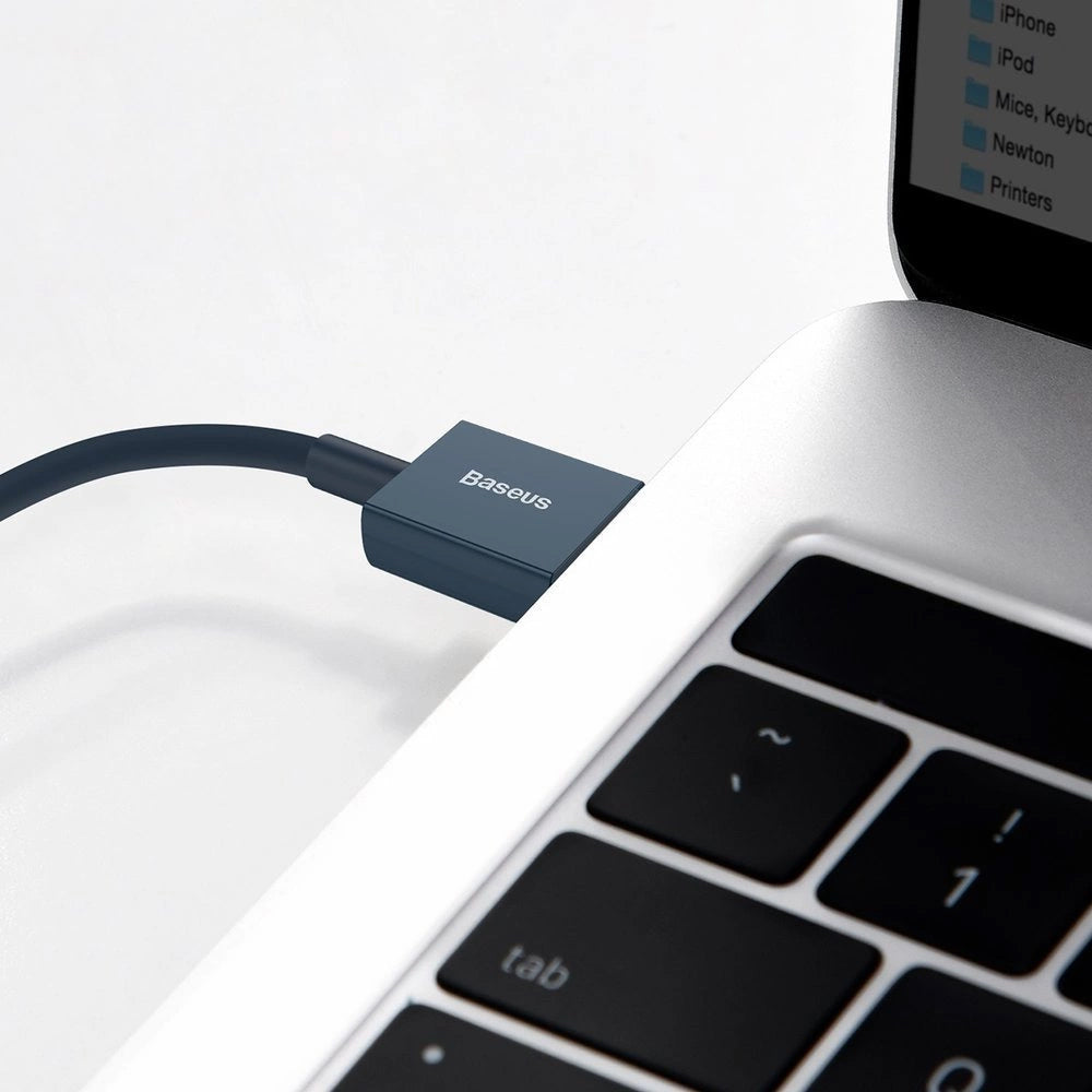 Kabel do ładowania i transmisji danych USB-A - Lightning Baseus Superior Series, 20W, 1m, niebieski CALYS-A03