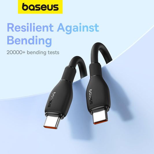 Kabel USB-C do ładowania i transmisji danych - USB-C Baseus Pudding, 100 W, 1,2 m, czarny P10355702111-00
