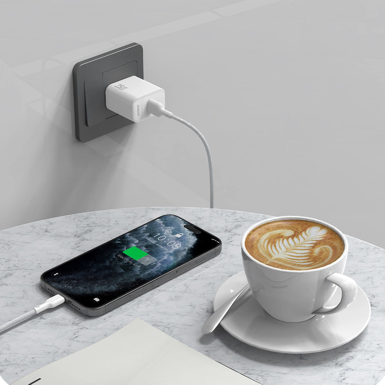 Kabel do danych i ładowania USB-A - USB-C Dudao L9T, 100W, 1m, Biały
