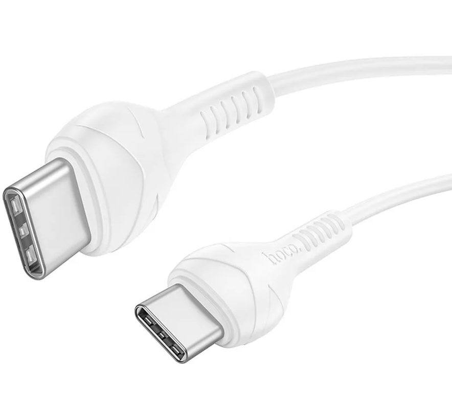Kabel do danych i ładowania USB-C - USB-C HOCO X37, 60W, 1m, Biały