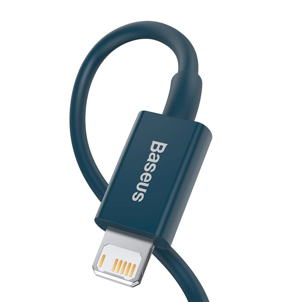 Kabel do ładowania i transmisji danych USB-A - Lightning Baseus Superior Series, 20W, 1m, niebieski CALYS-A03