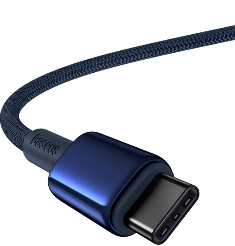 Kabel do danych i ładowania USB-C - USB-C Baseus Tungsten Gold, 100W, 1m, Granatowy P10319800321-03