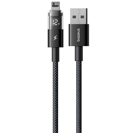 Kabel do danych i ładowania USB-A - Lightning Baseus Display 2, 18W, 1m, Czarny P10382700121-00