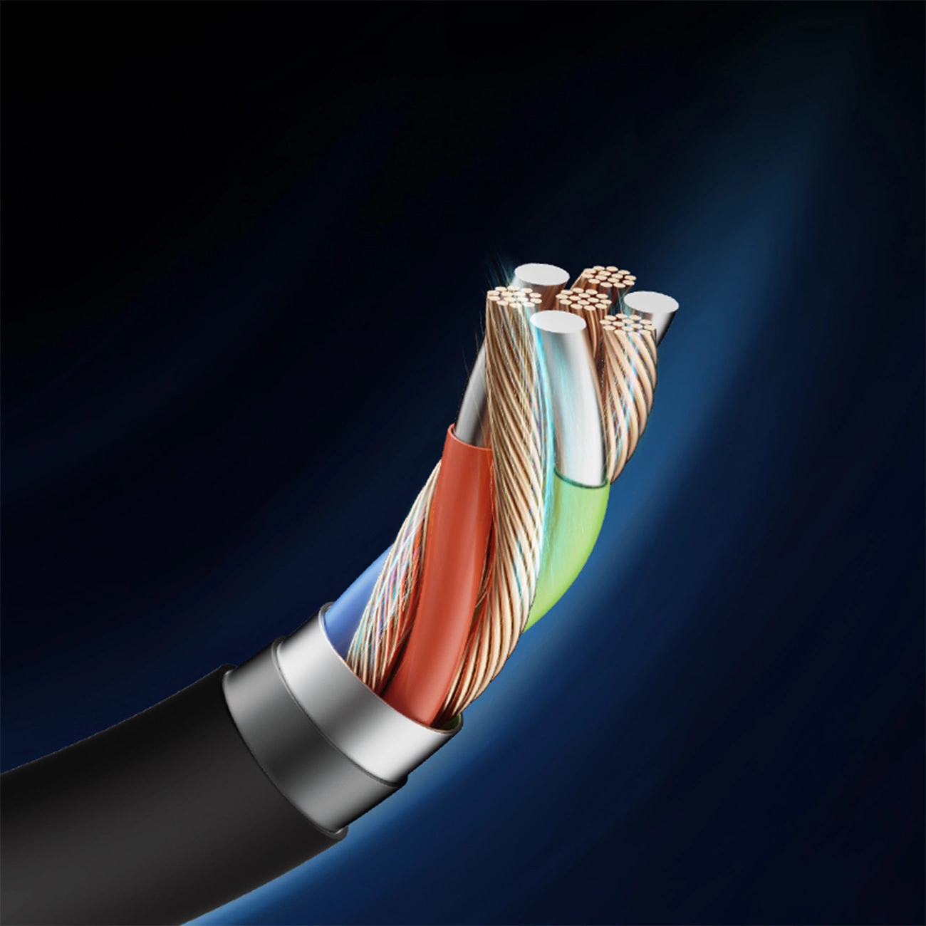 Kabel USB-C do danych i ładowania - USB-C Cuktech, 240W, 1.5m, Czarny CKCTC615NCBK