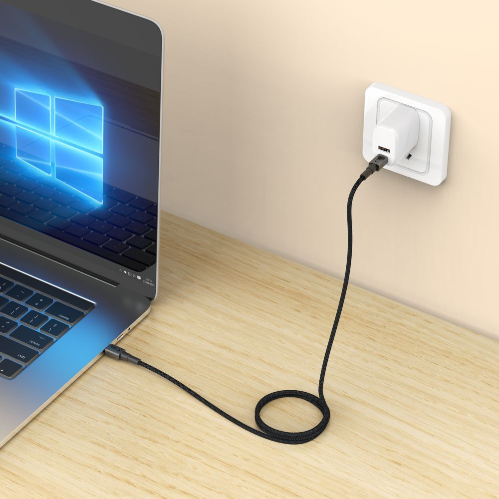 Kabel do danych i ładowania USB-C - USB-C Tech-Protect Ultraboost DNA MagTwist, 100W, 2m, Szary
