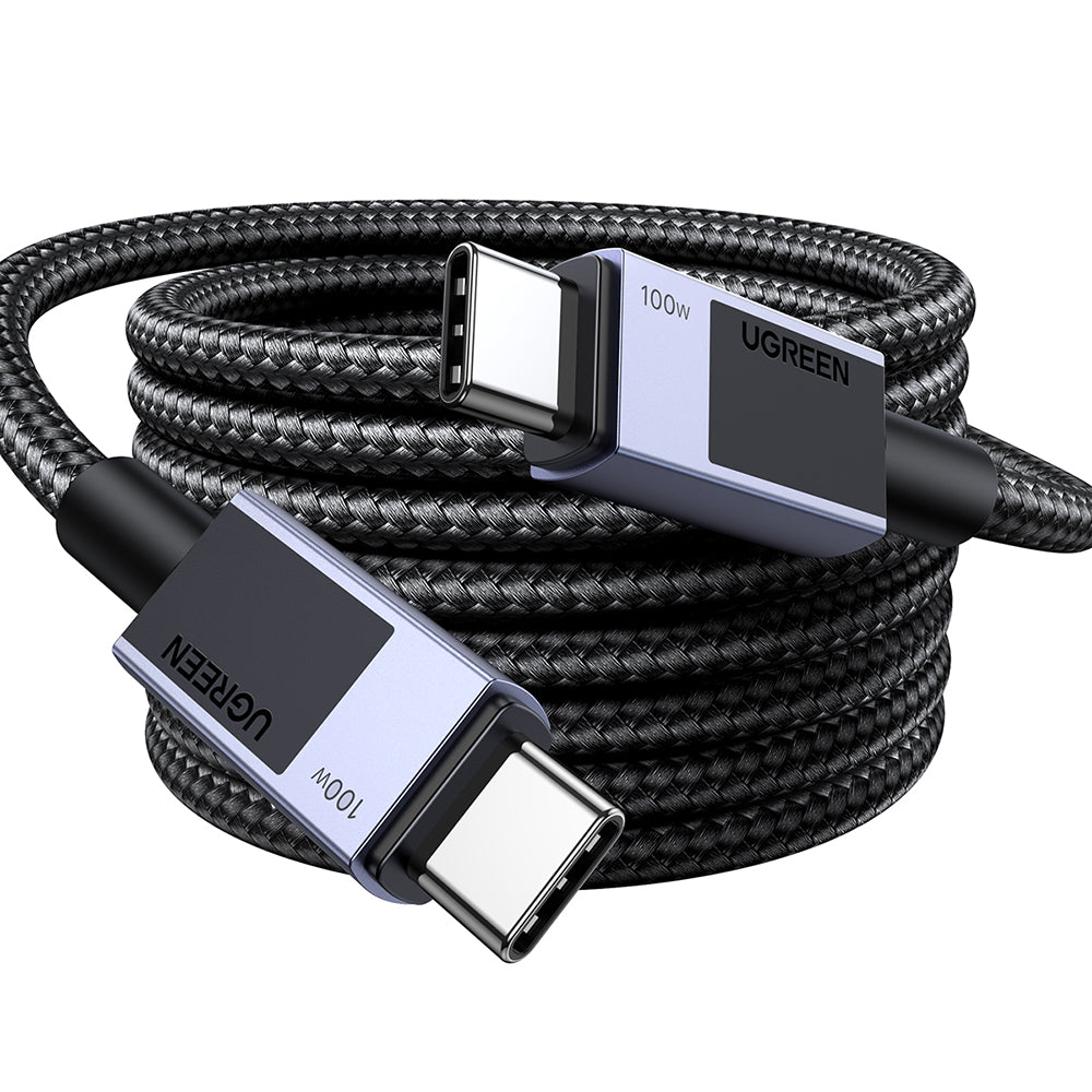 Kabel do danych i ładowania USB-C - USB-C UGREEN L512, 100W, 3m, Szary