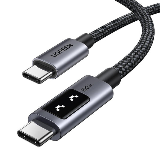 Kabel do danych i ładowania USB-C - USB-C UGREEN L509, 100W, 1m, Szary