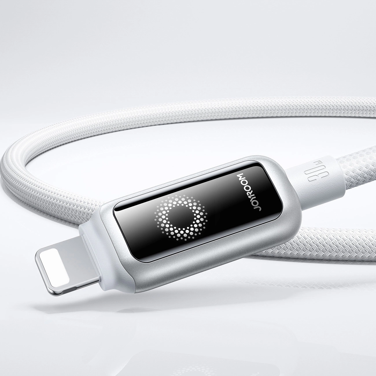 Kabel do danych i ładowania USB-C - Lightning Joyroom S-A55 StarFlight Display, 30W, 1.2m, Biały