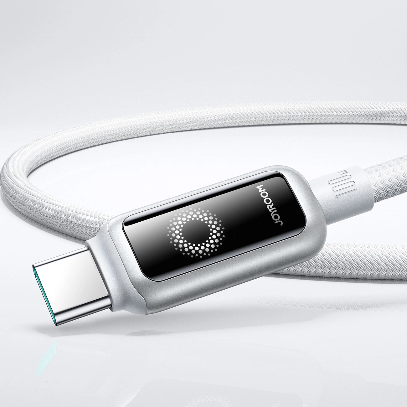 Kabel do danych i ładowania USB-C - USB-C Joyroom S-A55 StarFlight Display, 100W, 1.2m, Biały