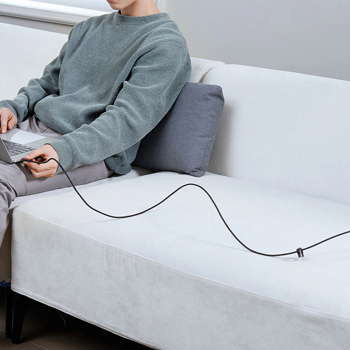 Kabel do przesyłu danych i ładowania USB-C - USB-C Baseus Cafule, 100W, 2m, czerwony, zestaw 2 sztuki P10318306003-01