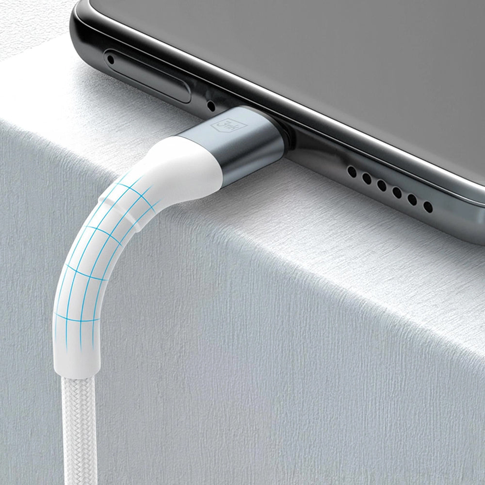 Kabel do danych i ładowania USB-A - Lightning 3MK Hyper N, 12W, 2m, Biały