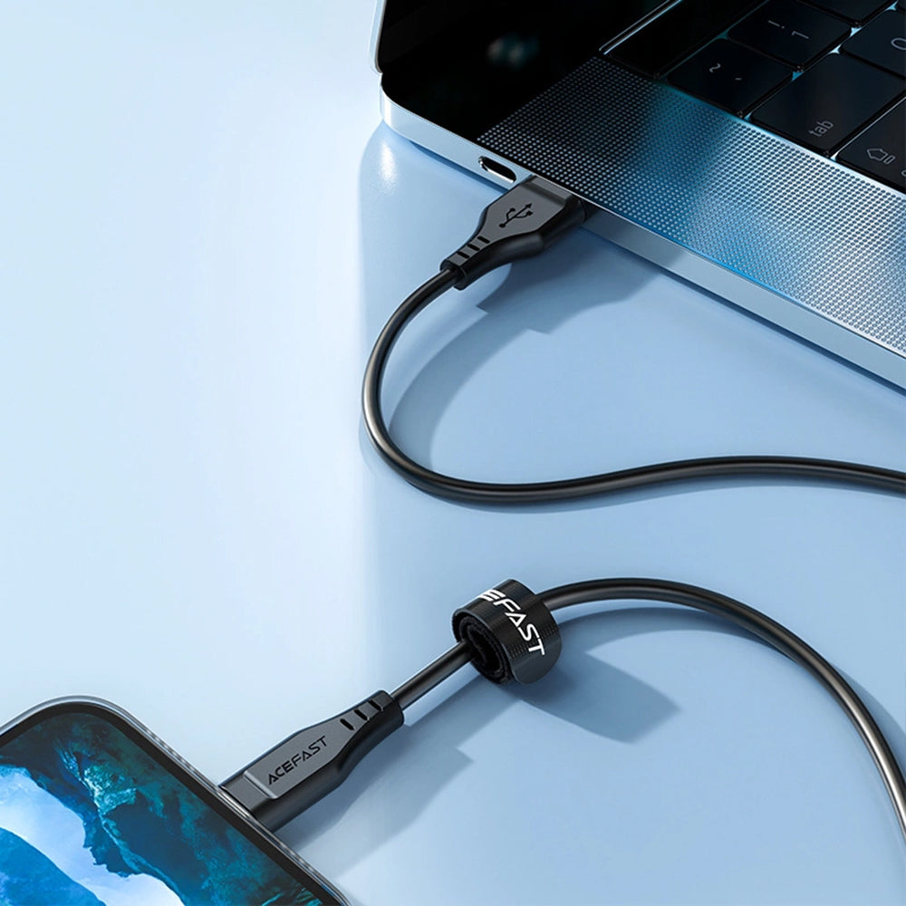 Kabel do danych i ładowania USB-A - Lightning Acefast C3-02, 18W, 1.2m, Czarny