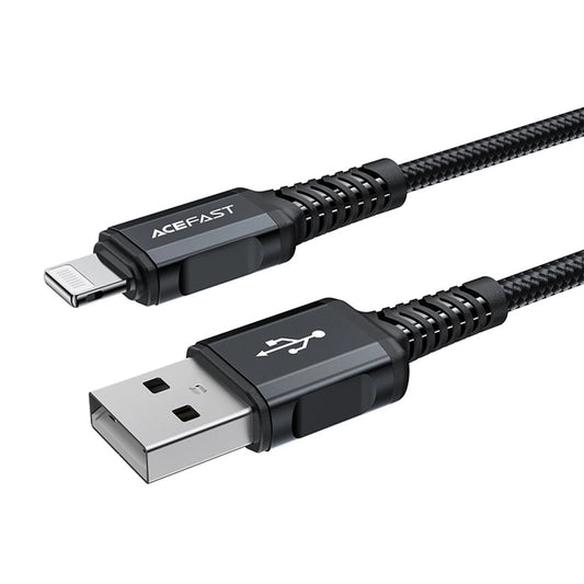 Kabel do danych i ładowania USB-A - Lightning Acefast C4-02, 18W, 1.8m, Czarny