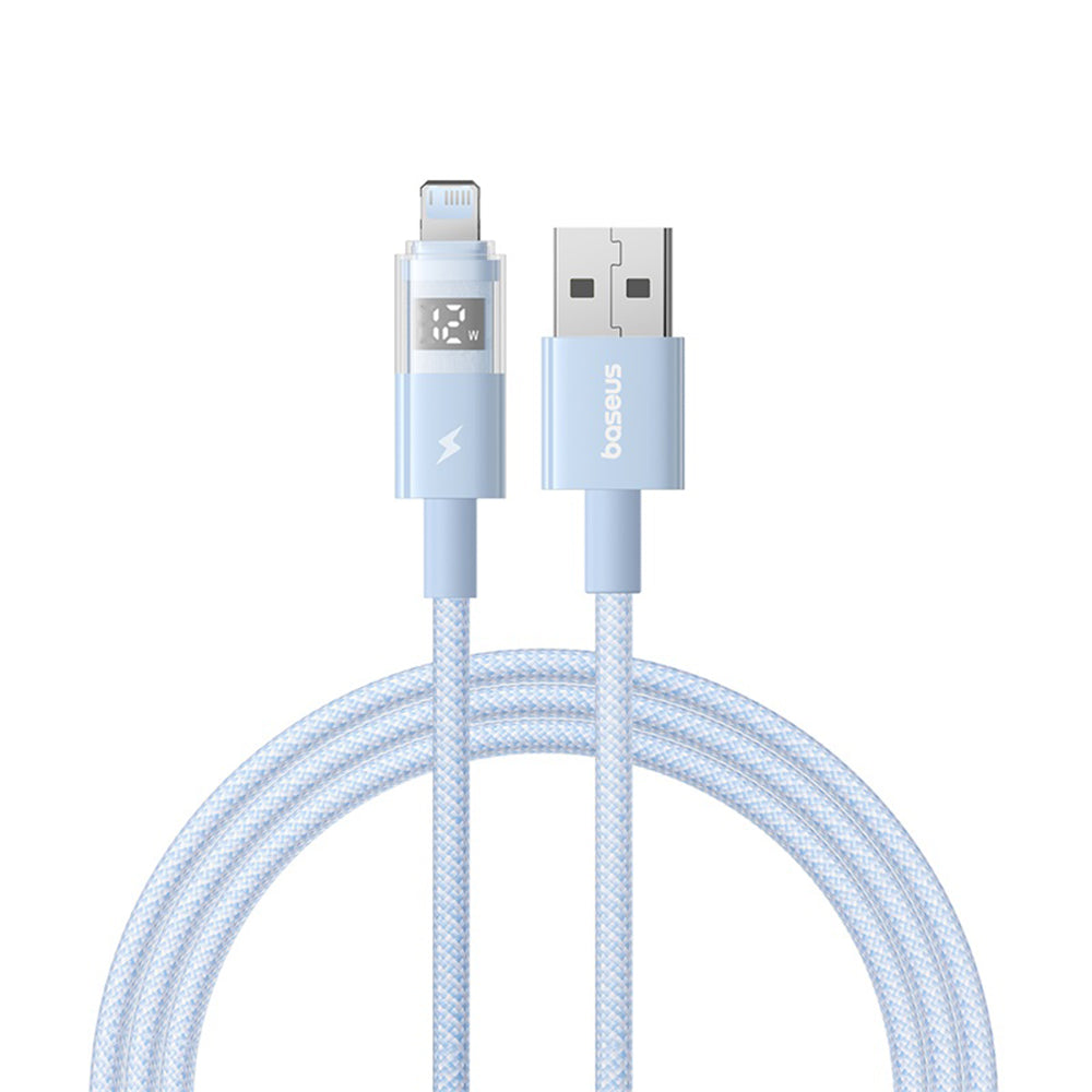 Kabel do danych i ładowania USB-A - Lightning Baseus Display 2, 12W, 1m, Niebieski P10382700311-00