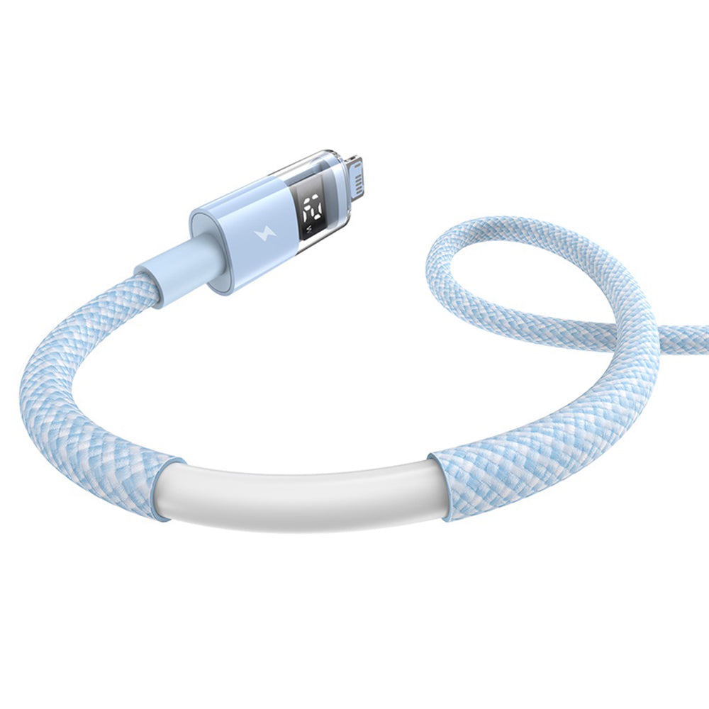 Kabel do danych i ładowania USB-A - Lightning Baseus Display 2, 12W, 1m, Niebieski P10382700311-00