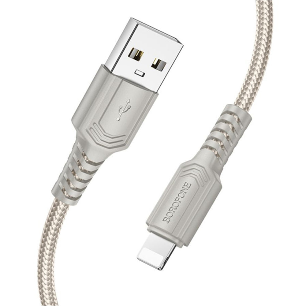 Kabel do danych i ładowania USB-A - Lightning Borofone BX116 Certain, 18W, 1m, Czarny