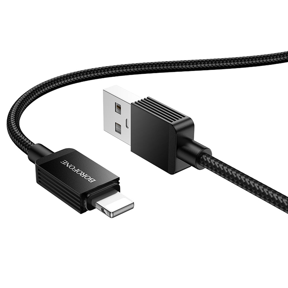 Kabel do danych i ładowania USB-A - Lightning Borofone BX120 Placer, 18W, 1m, Czarny