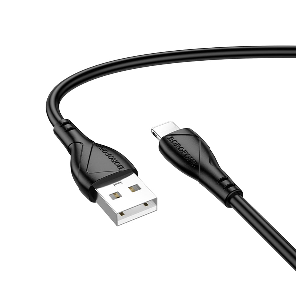 Kabel do danych i ładowania USB-A - Lightning Borofone BX121 Energy, 18W, 1m, Czarny