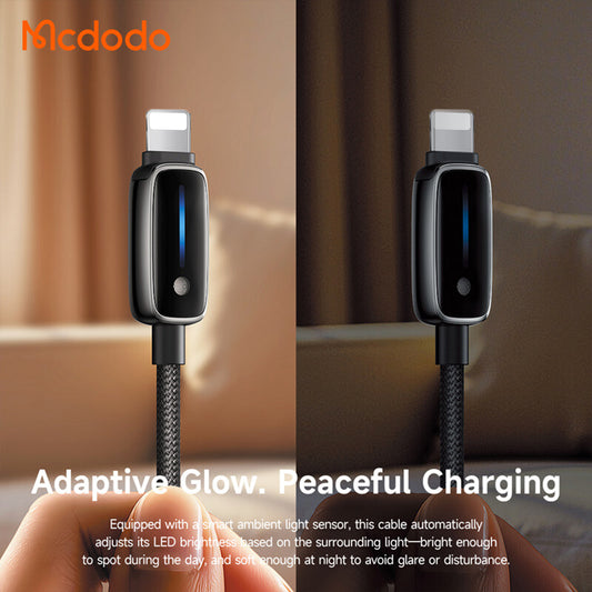 USB-A to Lightning McDodo CA-0010 Data and Charging Cable, 18W, 1.2m, Black