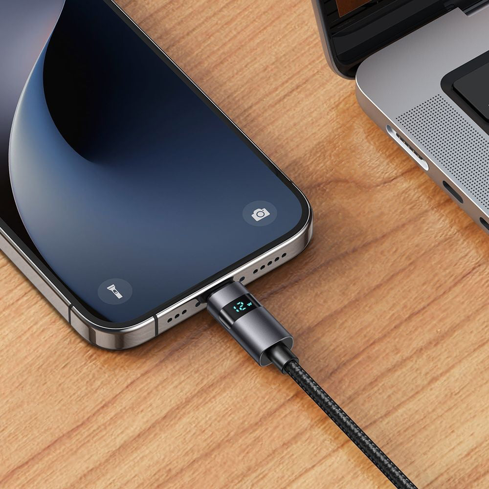 Kabel do danych i ładowania USB-A - Lightning McDodo CA-6490 Display, 18W, 1.2m, Czarny