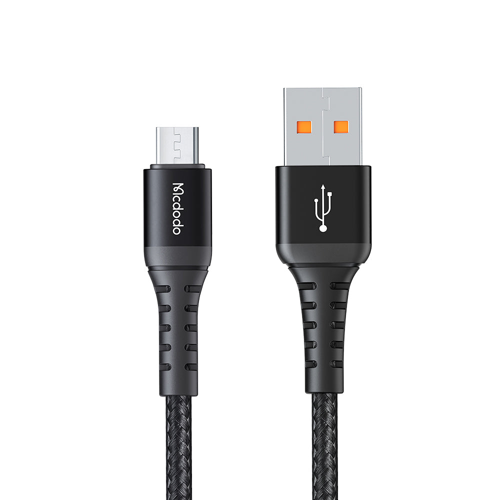 Kabel do danych i ładowania USB-A - microUSB McDodo CA-2281, 18W, 1m, Czarny