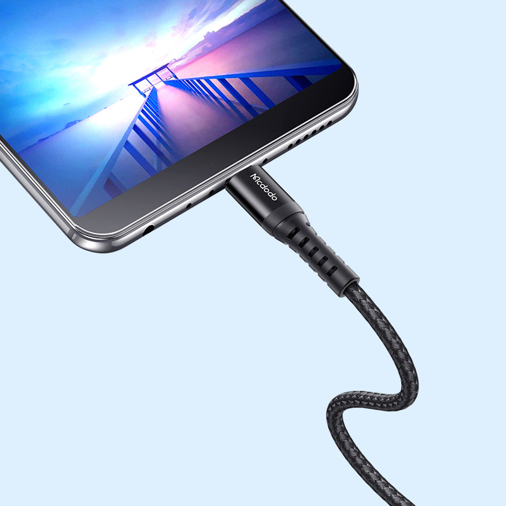 Kabel do danych i ładowania USB-A - microUSB McDodo CA-2281, 18W, 1m, Czarny