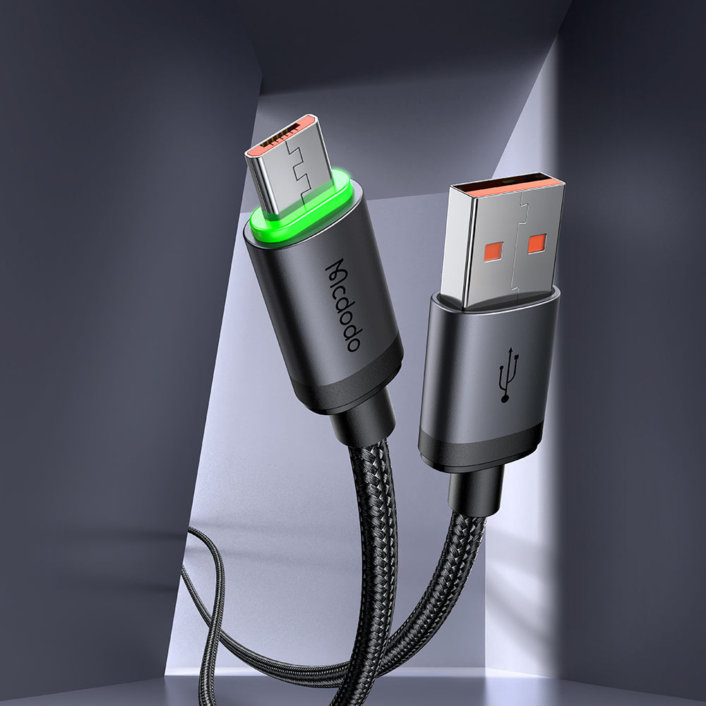 Kabel do danych i ładowania USB-A - microUSB McDodo CA-3990, 18W, 1m, Czarny