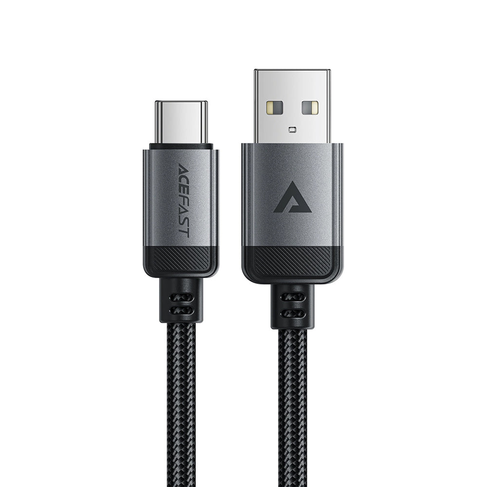 Kabel do danych i ładowania USB-A - USB-C Acefast C20-04, 18W, 1.2m, Czarny