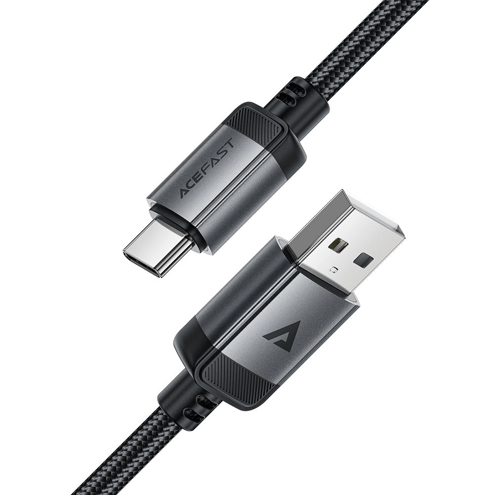 Kabel do danych i ładowania USB-A - USB-C Acefast C20-04, 18W, 1.2m, Czarny