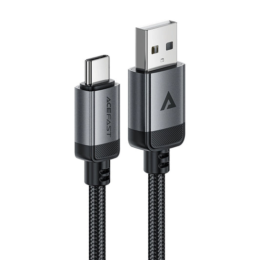 USB-A to USB-C Data and Charging Cable Acefast C20-04, 18W, 1.2m, Black