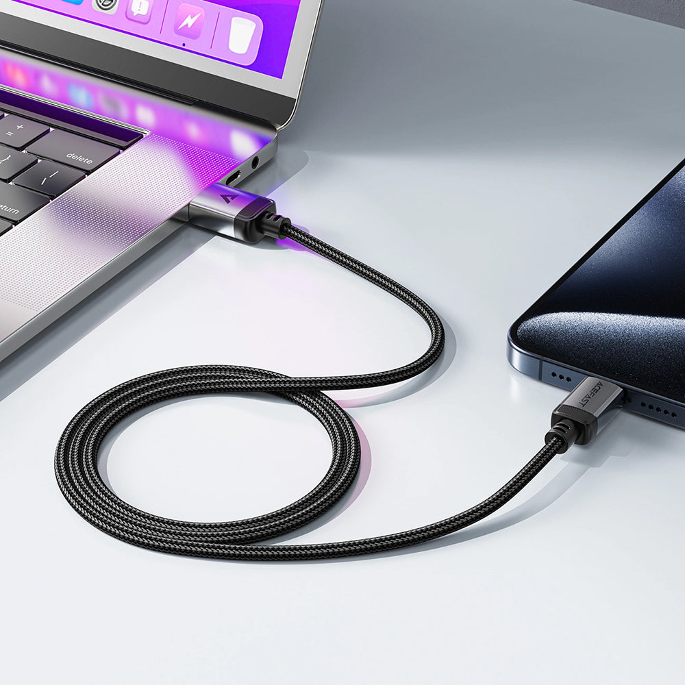Kabel do danych i ładowania USB-A - USB-C Acefast C20-04, 18W, 1.2m, Czarny