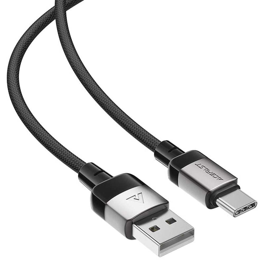 Kabel do danych i ładowania USB-A - USB-C Acefast C9-04, 18W, 1.2m, Czarny
