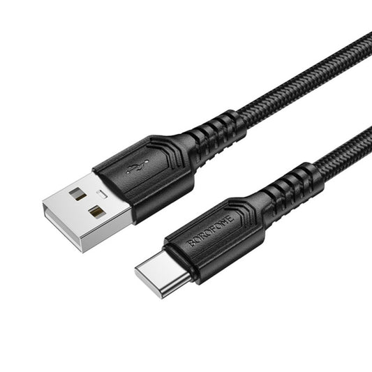 Kabel do danych i ładowania USB-A - USB-C Borofone BX116 Certain, 18W, 1m, Czarny