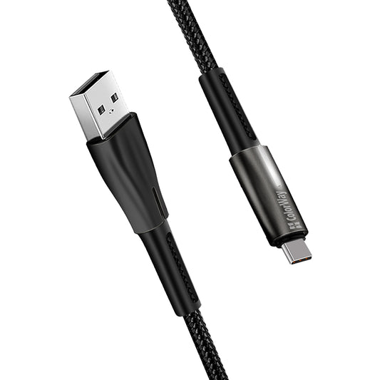 Kabel do danych i ładowania USB-A - USB-C ColorWay CW-CBUC035, 18W, 1m, Czarny