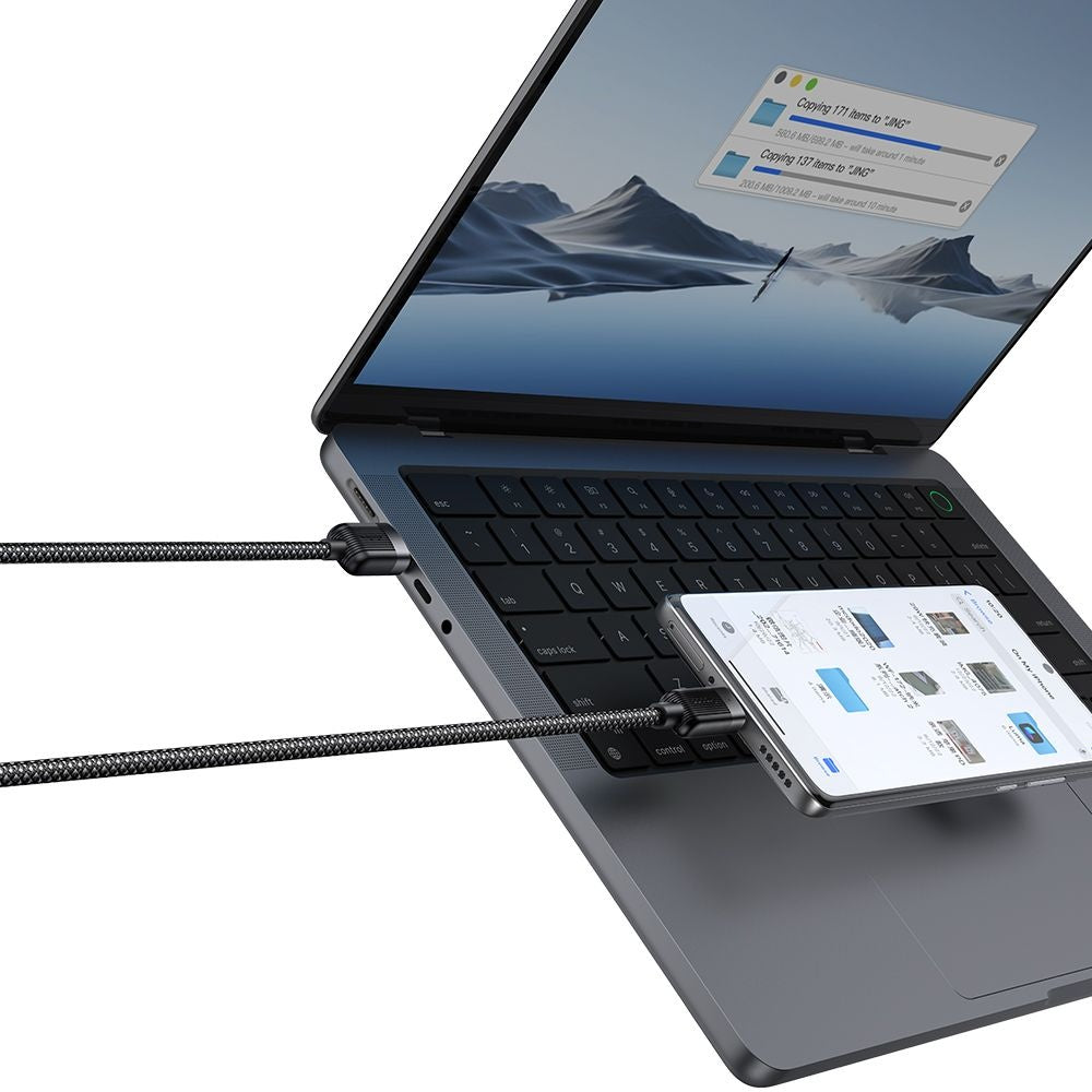 Kabel do danych i ładowania USB-A - USB-C McDodo CA-5650 Self Winding, 66W, 1.2m, Czarny