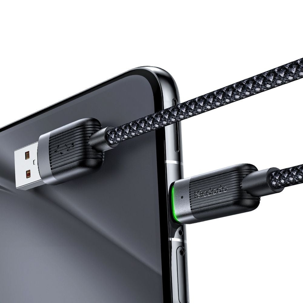 Kabel do danych i ładowania USB-A - USB-C McDodo CA-5650 Self Winding, 66W, 1.2m, Czarny