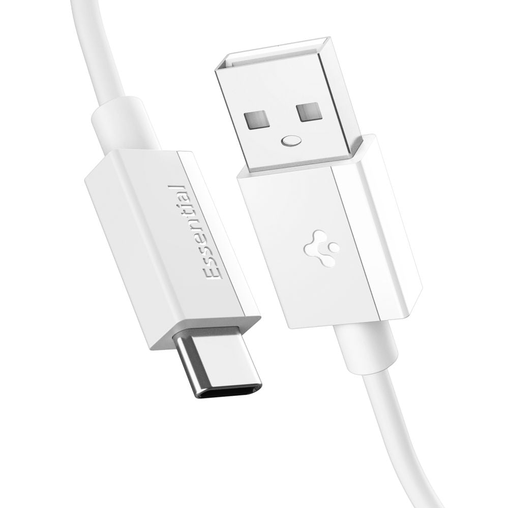 Kabel do danych i ładowania USB-A - USB-C Spigen Essential, 60W, 1m, Biały ACA08715