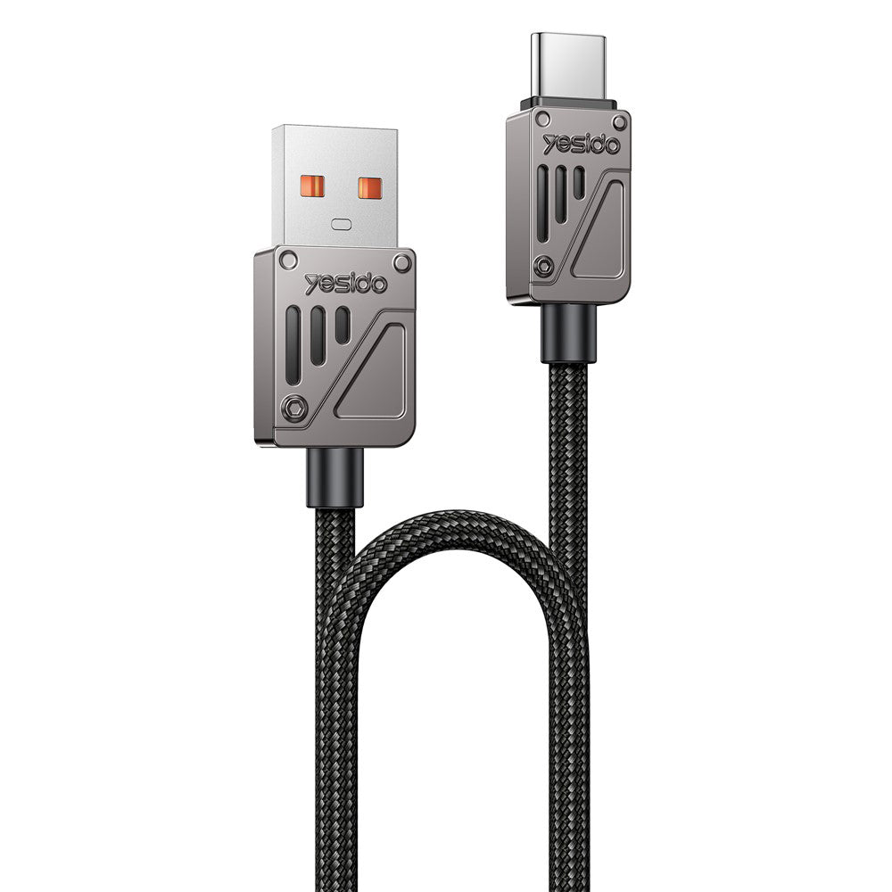 Kabel do danych i ładowania USB-A - USB-C Yesido CA135C, 18W, 1.2m, Czarny