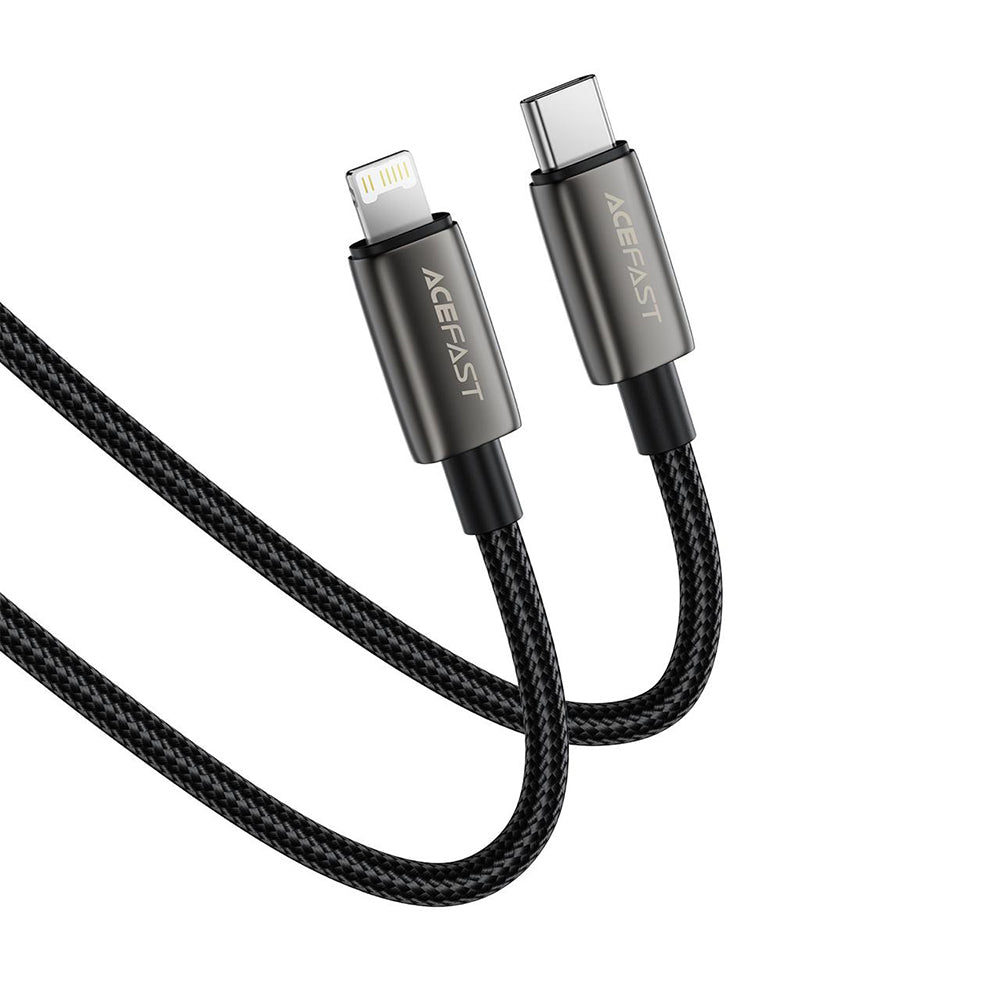 Kabel do danych i ładowania USB-C - Lightning Acefast C23-01, 30W, 1.2m, Czarny