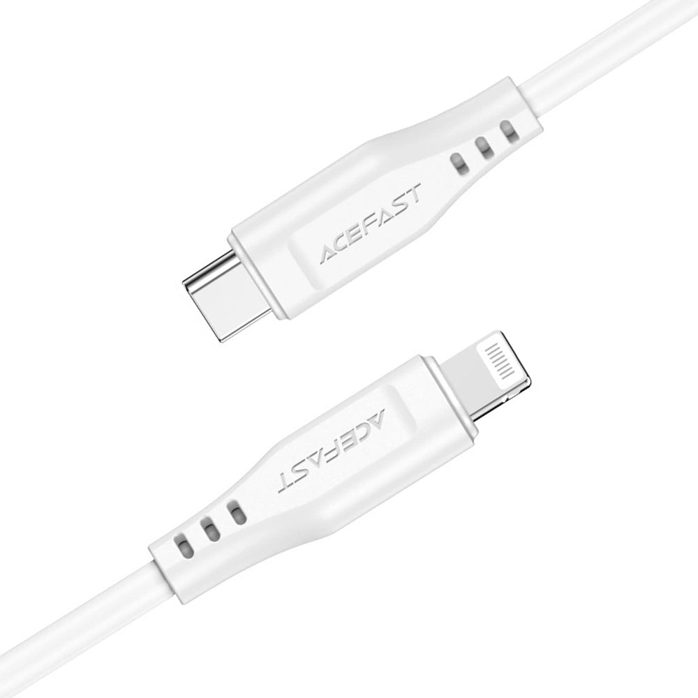 Kabel do danych i ładowania USB-C - Lightning Acefast C3-01, 30W, 1.2m, Biały