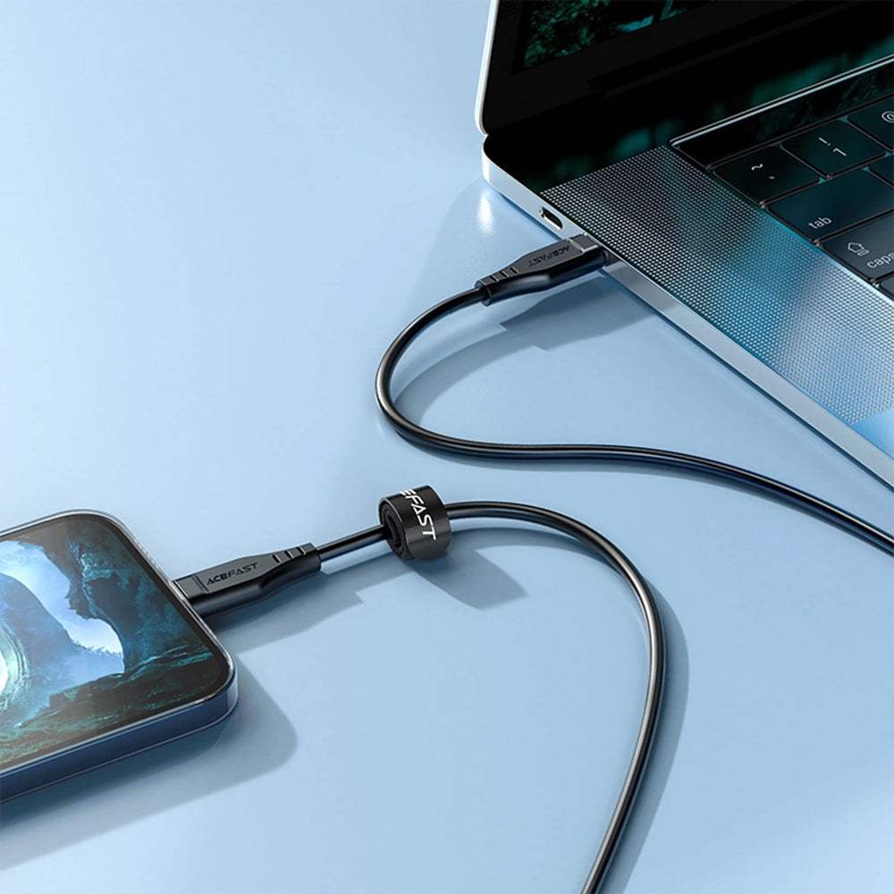Kabel do danych i ładowania USB-C - Lightning Acefast C3-01, 30W, 1.2m, Biały