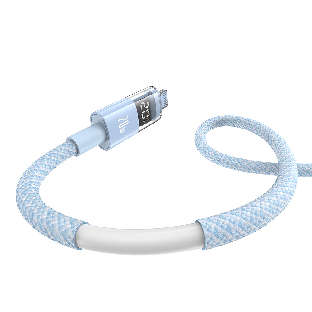Kabel do danych i ładowania USB-C - Lightning Baseus Display 2, 20W, 2m, Niebieski P10382703311-01