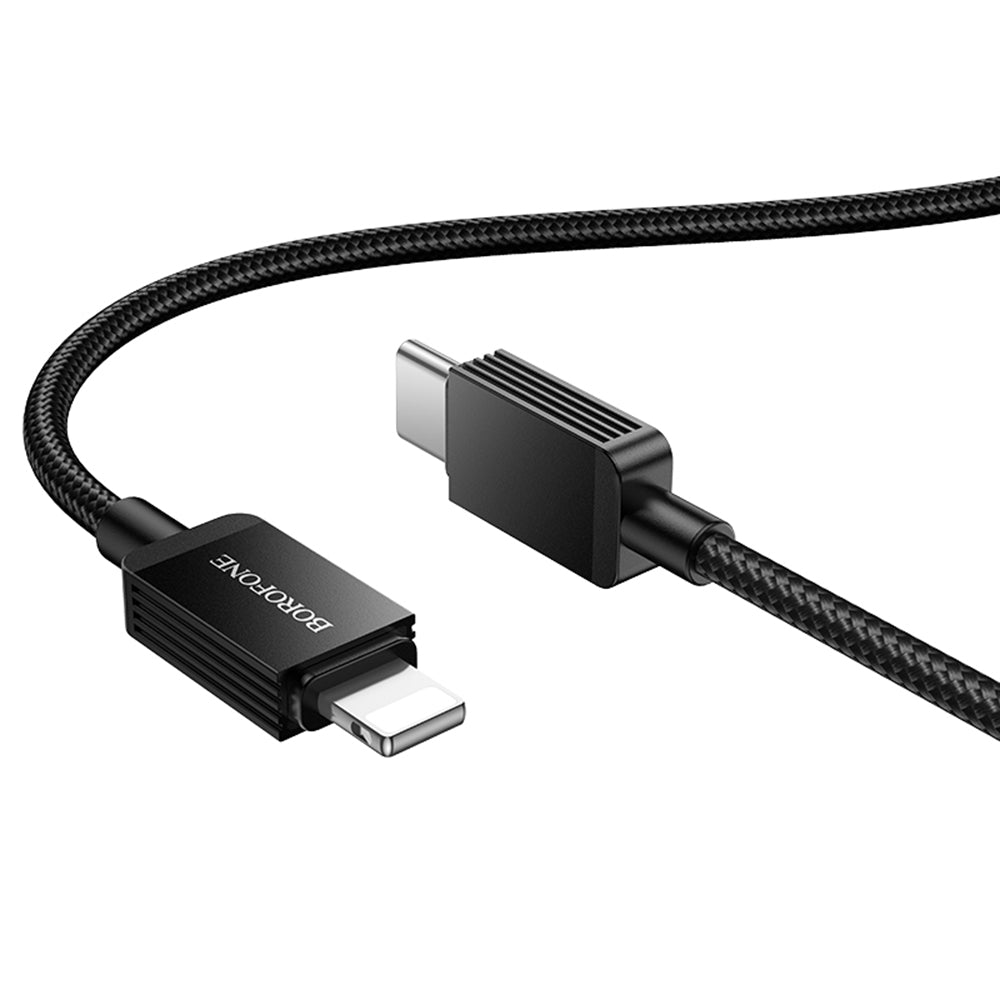Kabel do danych i ładowania USB-C - Lightning Borofone BX120 Placer, 27W, 1m, Czarny
