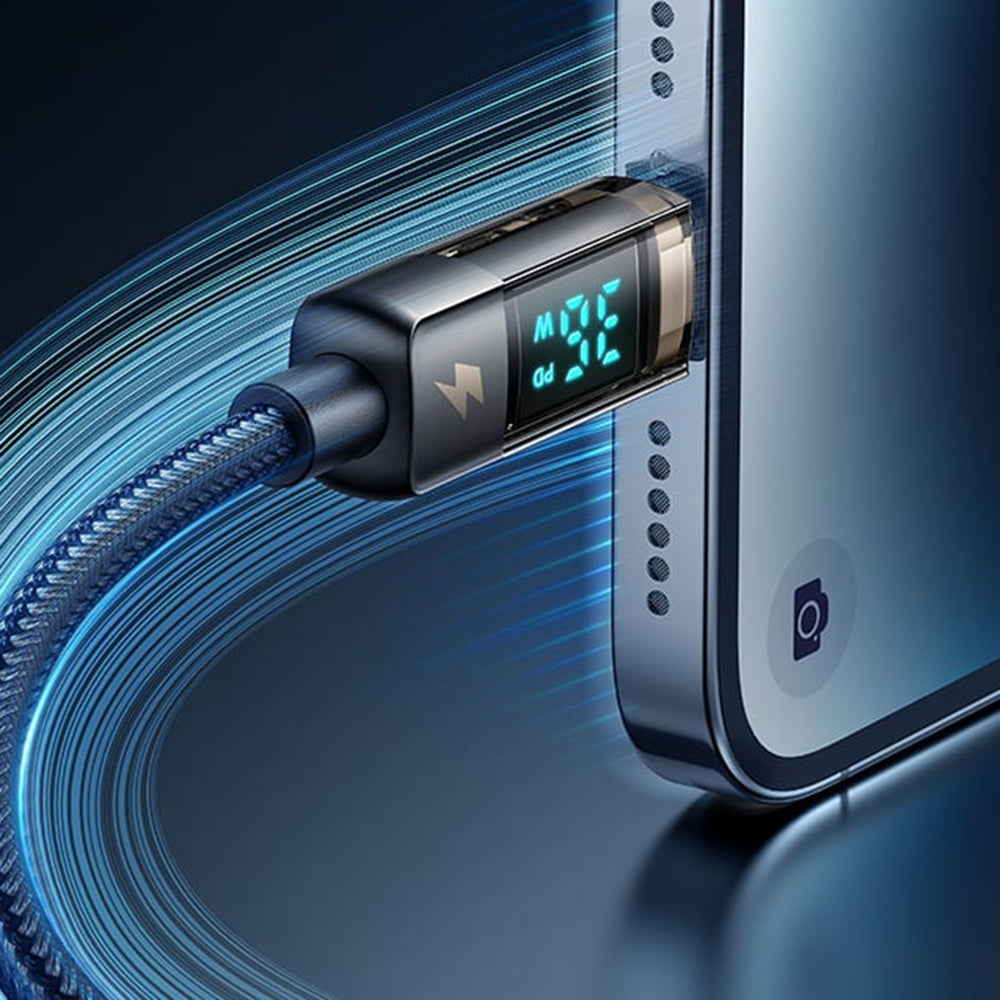 Kabel do danych i ładowania USB-C - Lightning McDodo CA-3600 Wyświetlacz Auto Power Off, 36W, 1.2m, Czarny