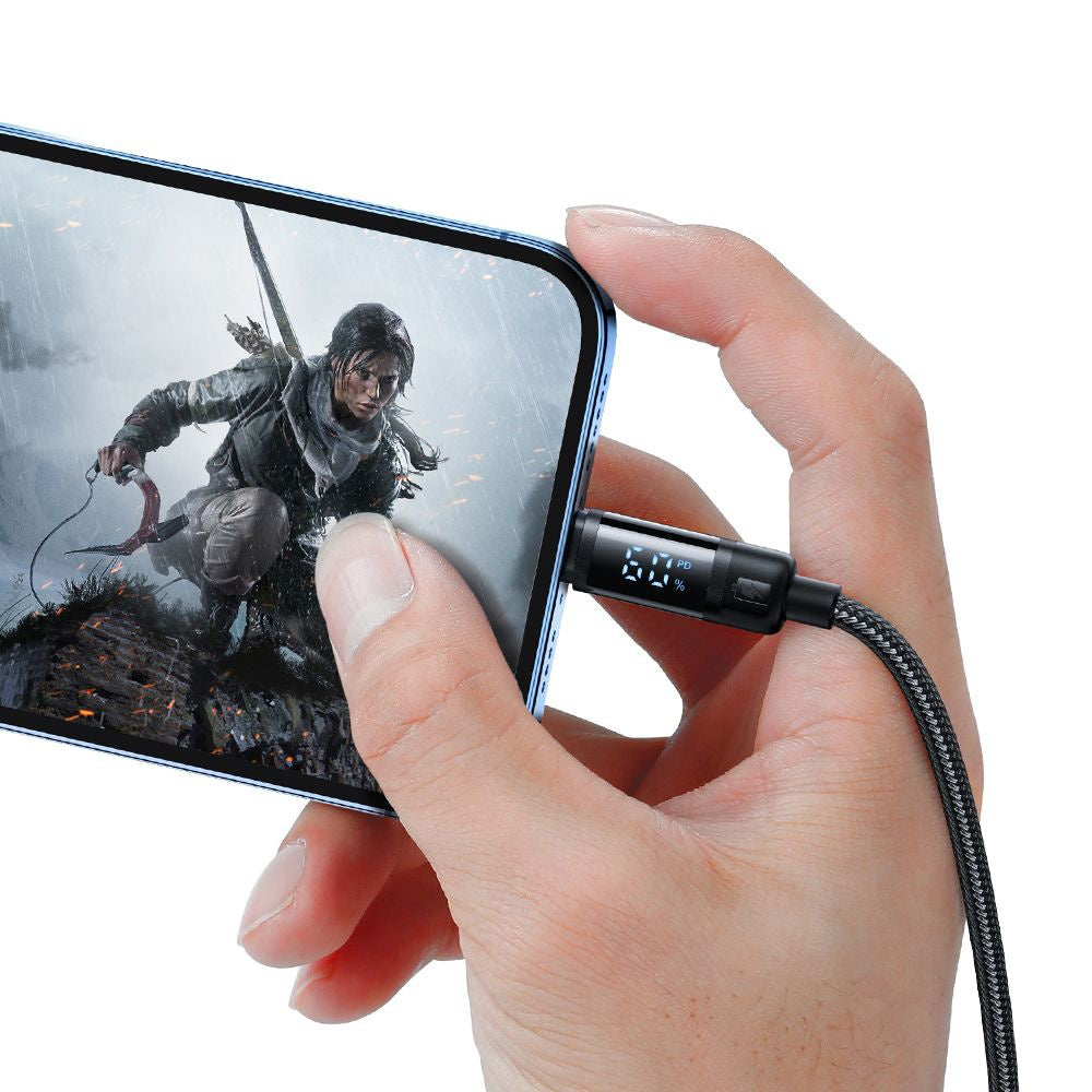 Kabel do danych i ładowania USB-C - Lightning McDodo CA-5210 Bat Display, 36W, 1.2m, Czarny