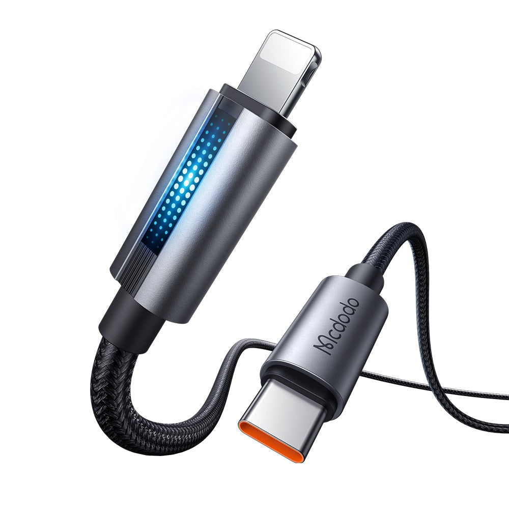 Kabel do danych i ładowania USB-C - Lightning McDodo CA-5710, 36W, 1.2m, Czarny