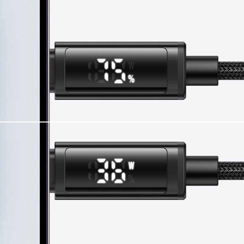 Kabel do danych i ładowania USB-C - Lightning McDodo CA-7990 Display, 36W, 1.2m, Czarny