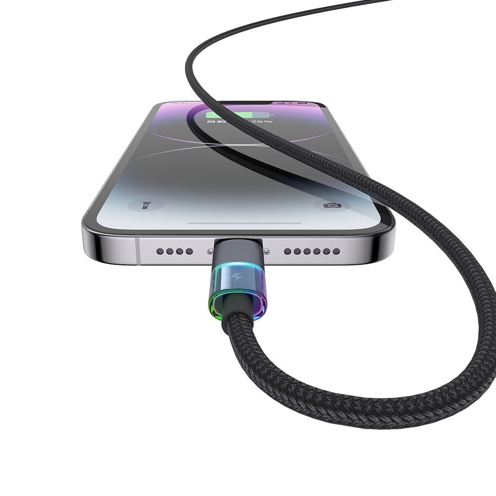 Kabel do danych i ładowania USB-C - Lightning McDodo CA-8190 Colorful, 36W, 1.2m, Czarny