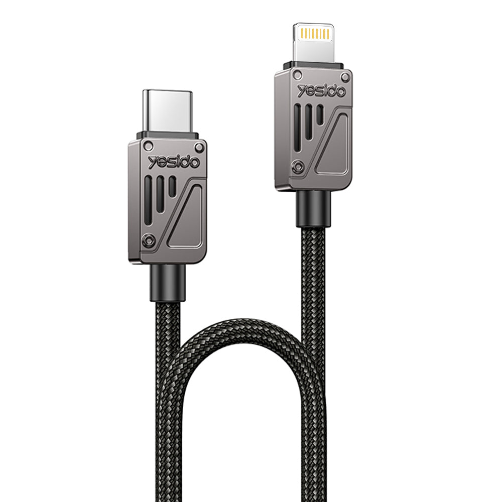 USB-C to Lightning Data and Charging Cable Yesido CA195, 27W, 1.2m, Black