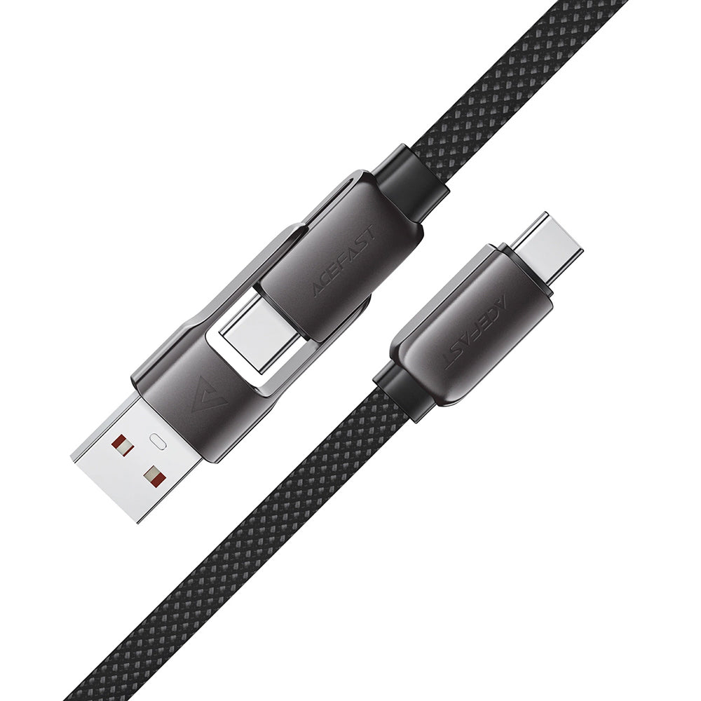 Kabel do danych i ładowania USB-C - USB-A / USB-C Acefast C13-04, 60W, 1.2m, Czarny